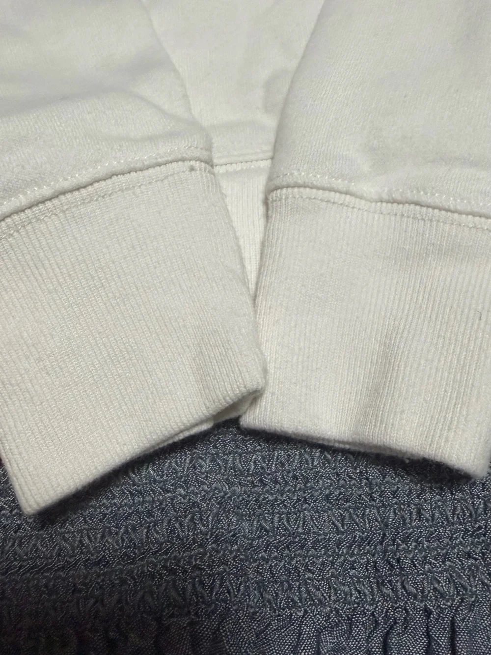 Ralph Lauren White Sweatshirt with Gray Ruffle Skirt